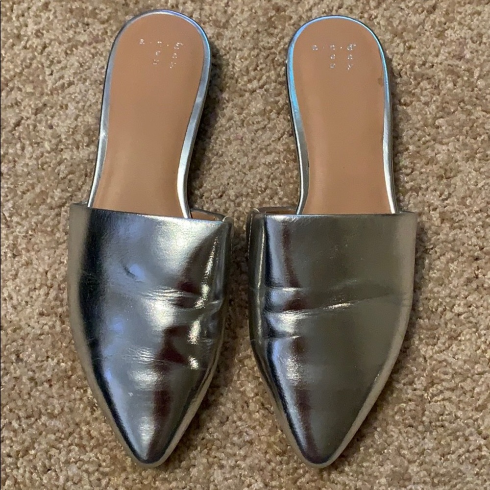 Silver Metallic Slides